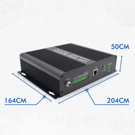 RFID 4-Channel UHF Long-Range Reader with Antenna, Industrial Access Control & Warehouse Management RFID Reader / Writer, Reader with Antenna