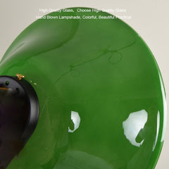 LED Industrial Edison Vintage Style Hanging lamp Green Emerald Glass Pendant Light with E27 Bulb