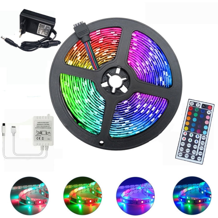 EU Plug 5M 2835SMD No Waterproof Light With 44 Key Remote Control RGB LED Light Strip