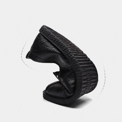 Casual Breathable Round Head Leather Shoes for Men, 43