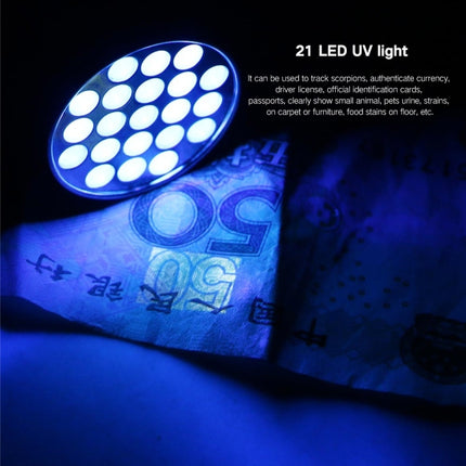 UV 21 LEDs 395NM Ultra Violet Torch LED Flashlight Light Lamp Detector for Dog Urine Pet Stains