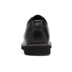 Round Head Solid Color First Layer Cowhide Casual Shoes for Men
