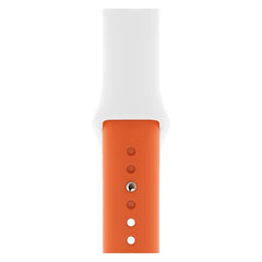Double Colors Silicone Watch Band for Apple Watch Series 3 & 2 & 1 42mm (Light Blue+Light Pink)