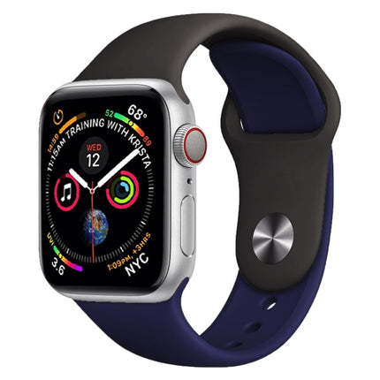Correa de silicona de dos colores para Apple Watch Series 3, 2 y 1 de 38 mm (blanco y rojo)