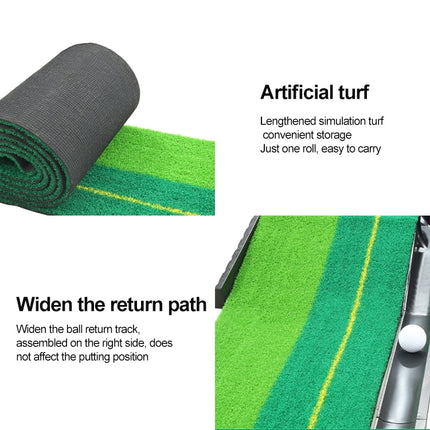 PGM 3m Golf Indoor Swing Grip Putting Trainer Practice Pace with Automatic Return Fairways