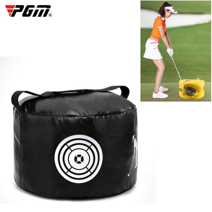 PGM Multi-Function Golf Power Impact Waterproof Practice Training Smash Hit Strike Bag Trainer Exercise Package, Size: 26 x 44cm, HL002 Black, HL002 Yellow