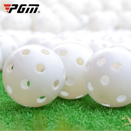 PGM 10 PCS Golf Indoor Exercise Hollow Ball, 10PCS Hollow Ball White, 10PCS Hollow Ball Yellow