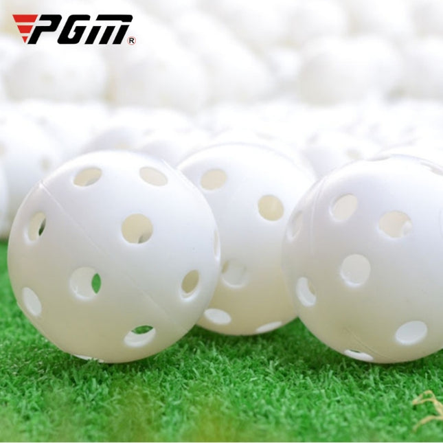 PGM 10 PCS Golf Indoor Exercise Hollow Ball, 10PCS Hollow Ball White, 10PCS Hollow Ball Yellow