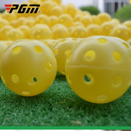 PGM 10 PCS Golf Indoor Exercise Hollow Ball, 10PCS Hollow Ball White, 10PCS Hollow Ball Yellow