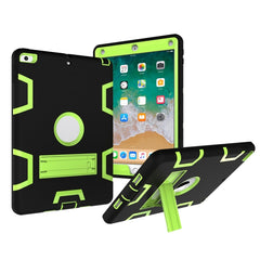 Contrast Color Silicone + PC Shockproof Case for iPad 9.7 inch (2018/2017), with Holder