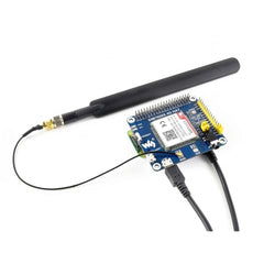 Waveshare 4G / 3G / 2G / GSM / GPRS / GNSS HAT for Raspberry Pi, LTE CAT4, for Southeast Asia, West Asia, Europe, Africa, 4G / 3G / 2G / GSM / GPRS / GNSS HAT