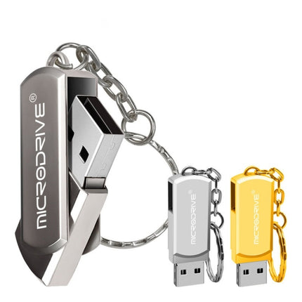 MicroDrive 64GB USB 2.0 Creative Personality Metal U Disk with Keychain, 64GB
