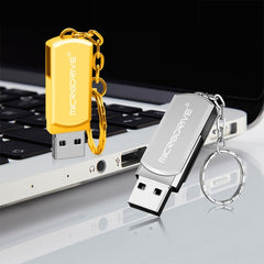 MicroDrive 64GB USB 2.0 Creative Personality Metal U Disk with Keychain, 64GB