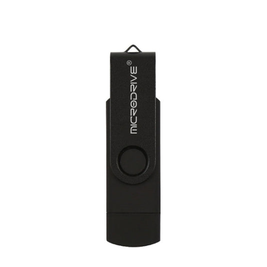 MicroDrive 64GB USB 2.0 Phone and Computer Dual-use Rotary OTG Metal U Disk, 64GB