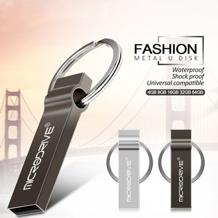 MicroDrive 4GB USB 2.0 Metal Keychain U Disk, 4GB
