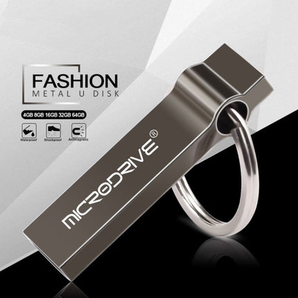 MicroDrive 4GB USB 2.0 Metal Keychain U Disk, 4GB