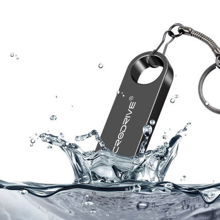 MicroDrive 16GB USB 2.0 Metal Waterproof High Speed U Disk(Grey), 16GB