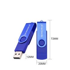 MicroDrive 32GB USB 2.0 Mobile Computer Dual-use Rotating OTG Metal U Disk, 32GB