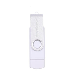 MicroDrive 32GB USB 2.0 Mobile Computer Dual-use Rotating OTG Metal U Disk, 32GB