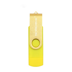MicroDrive 32GB USB 2.0 Mobile Computer Dual-use Rotating OTG Metal U Disk, 32GB