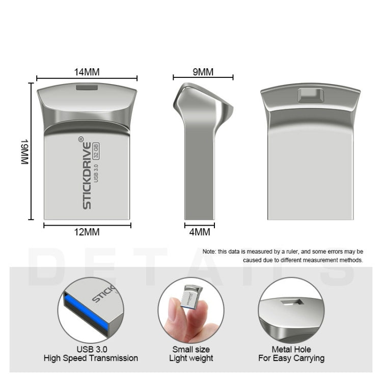 STICKDRIVE 128GB USB 3.0 High Speed Creative Metal U Disk, 128GB