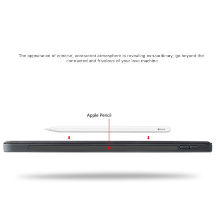 Mutural Exquisite Series Stofftextur PU+TPU Lederhülle für iPad Pro 12,9 Zoll (2018), mit 3-fachem Halter &amp; Stiftschlitz &amp; Schlaf- &amp; Weckfunktion, für iPad Pro 12,9 Zoll