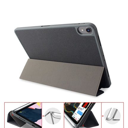 Mutural Exquisite Series Stofftextur PU+TPU Lederhülle für iPad Pro 12,9 Zoll (2018), mit 3-fachem Halter &amp; Stiftschlitz &amp; Schlaf- &amp; Weckfunktion, für iPad Pro 12,9 Zoll