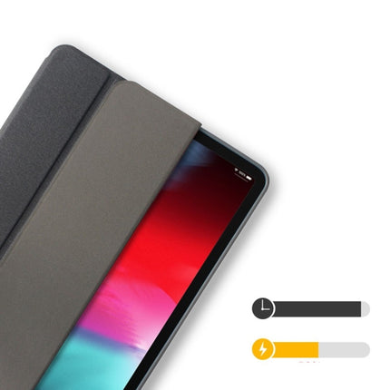 Mutural Exquisite Series Stofftextur PU+TPU Lederhülle für iPad Pro 12,9 Zoll (2018), mit 3-fachem Halter &amp; Stiftschlitz &amp; Schlaf- &amp; Weckfunktion, für iPad Pro 12,9 Zoll