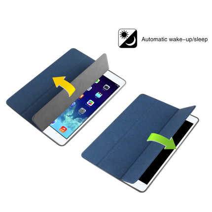 Funda de piel sintética y TPU con textura de tela de la serie Exquisite de Mutural para iPad Pro de 10,5 pulgadas, con soporte de 3 pliegues y ranura para lápiz y función de suspensión y activación, para iPad Pro de 10,5 pulgadas