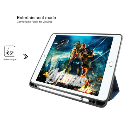 Funda de piel sintética y TPU con textura de tela de la serie Exquisite de Mutural para iPad Pro de 10,5 pulgadas, con soporte de 3 pliegues y ranura para lápiz y función de suspensión y activación, para iPad Pro de 10,5 pulgadas