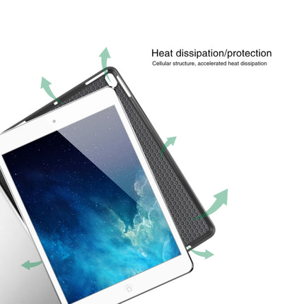 Funda de piel sintética y TPU con textura de tela de la serie Exquisite de Mutural para iPad Pro de 10,5 pulgadas, con soporte de 3 pliegues y ranura para lápiz y función de suspensión y activación, para iPad Pro de 10,5 pulgadas