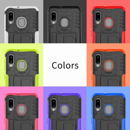 Tire Texture TPU+PC Shockproof Case for Galaxy A20e / A10e, with Holder, For Galaxy A20e