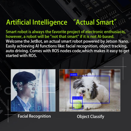 Waveshare JetBot AI Kit, AI Robot Based on Jetson Nano, Based on Jetson Nano