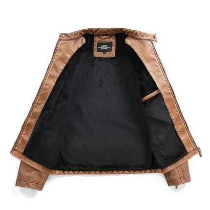 Autumn And Winter Fashion Tide Male Leather Jacket