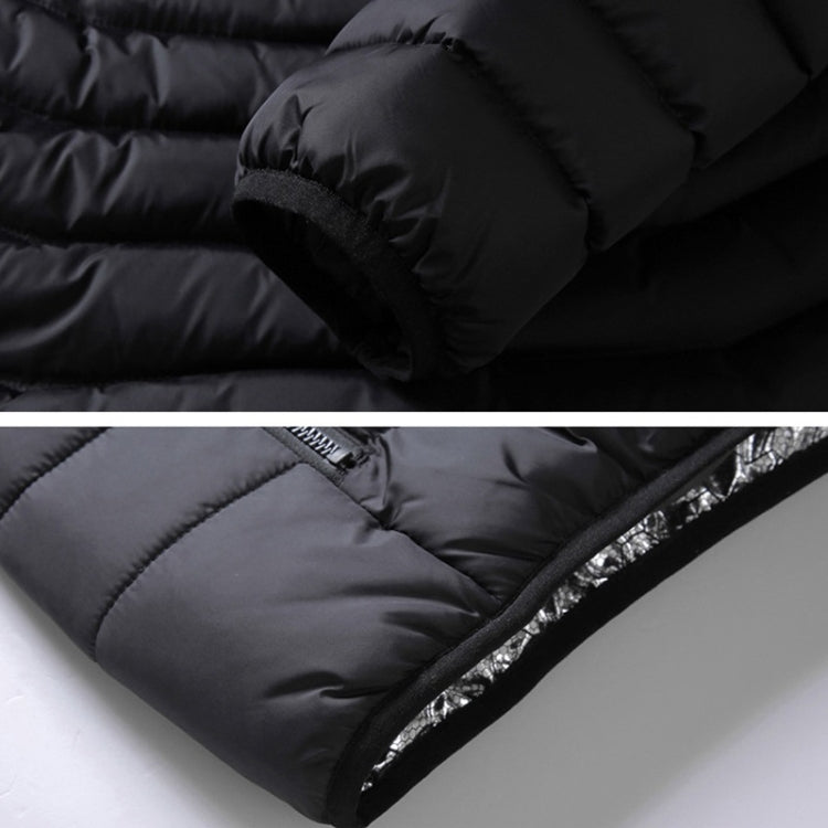 USB Heated Smart Constant Temperature Hooded Warm Coat for Men and Women (Color:Red Size:XXXXL)