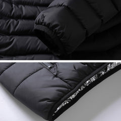 USB Heated Smart Constant Temperature Hooded Warm Coat for Men and Women (Color:Red Size:XXXXL)
