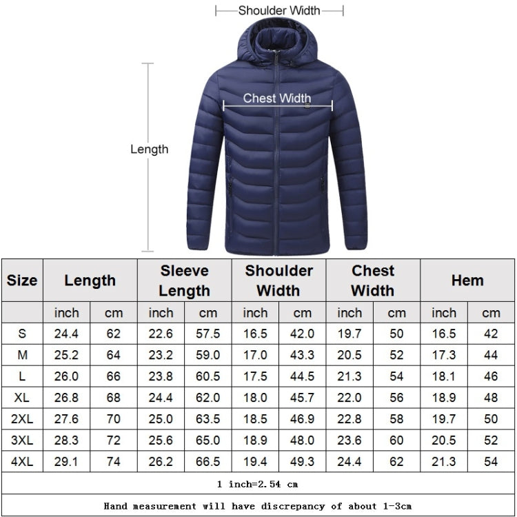 USB Heated Smart Constant Temperature Hooded Warm Coat for Men and Women (Color:Red Size:XXXXL)