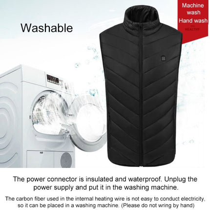 USB Security Smart Constant Temperature Fever Men Stand Collar Cotton Vest