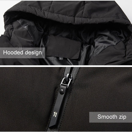 Men and Women Intelligent Constant Temperature USB Heating Hooded Cotton Clothing Warm Jacket, M, L, XL, XXL, XXXL, 4XL, 5XL, 6XL