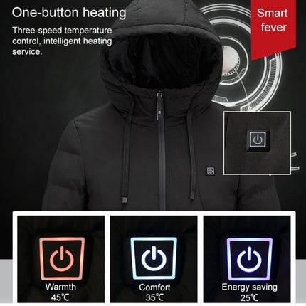Men and Women Intelligent Constant Temperature USB Heating Hooded Cotton Clothing Warm Jacket, M, L, XL, XXL, XXXL, 4XL, 5XL, 6XL
