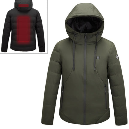 Men and Women Intelligent Constant Temperature USB Heating Hooded Cotton Clothing Warm Jacket, M, L, XL, XXL, XXXL, 4XL, 5XL, 6XL