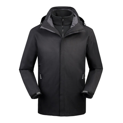 Mens Detachable Two Piece Warm, Waterproof And Breathable Couples Stormsuit (Color:Gentleman Grey Size:XXXXL), M, L, XL, XXL