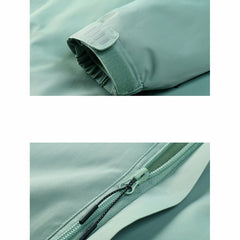 Mens Detachable Two Piece Warm, Waterproof And Breathable Couples Stormsuit (Color:Gentleman Grey Size:XXXXL)