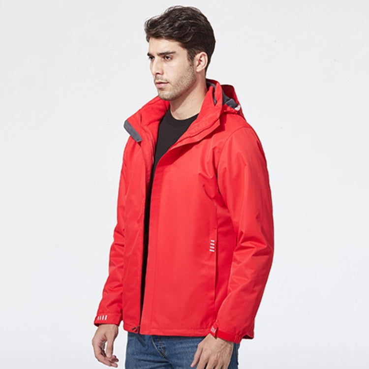 Mens Detachable Two Piece Warm, Waterproof And Breathable Couples Stormsuit (Color:Gentleman Grey Size:XXXXL)