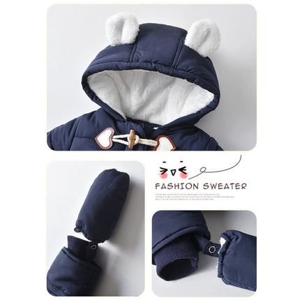 Quilted And Velvet Warm Baby Onesies