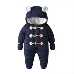 Quilted And Velvet Warm Baby Onesies