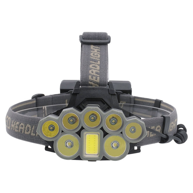 8 LEDs USB Rechargeable Outdoor Lighting Strong Light Night Fishing Headlight
