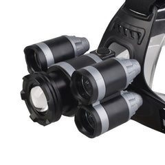 5 LEDs USB Rechargeable Outdoor Long-range Camping Night Fishing Headlight