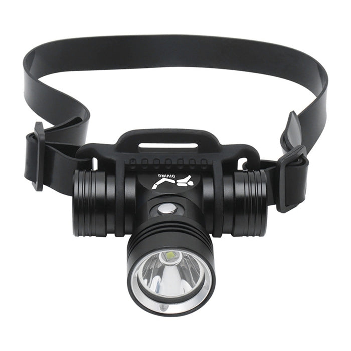 60m Underwater Photography Video Fill-up Headlight Diving Flashlight with Battery Display Function(Headlight+Battery+Charger)