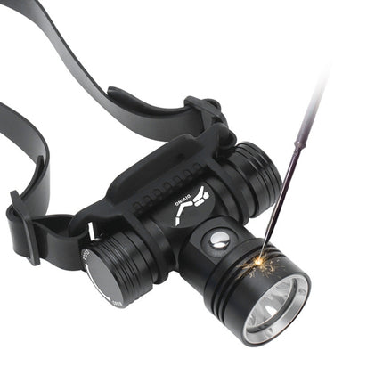 60m Underwater Photography Video Fill-up Headlight Diving Flashlight with Battery Display Function(Headlight+Battery+Charger)